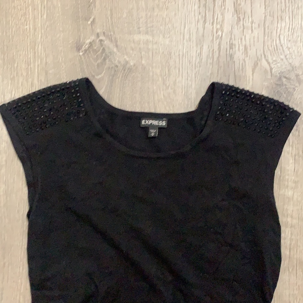 36. Express Sweater Dress with Rhinestone Detail - Picture 2 of 4